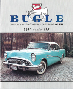 THE BUICK BUGLE 1988 JULY - '54 MODEL 66R, '41 MODEL 66S